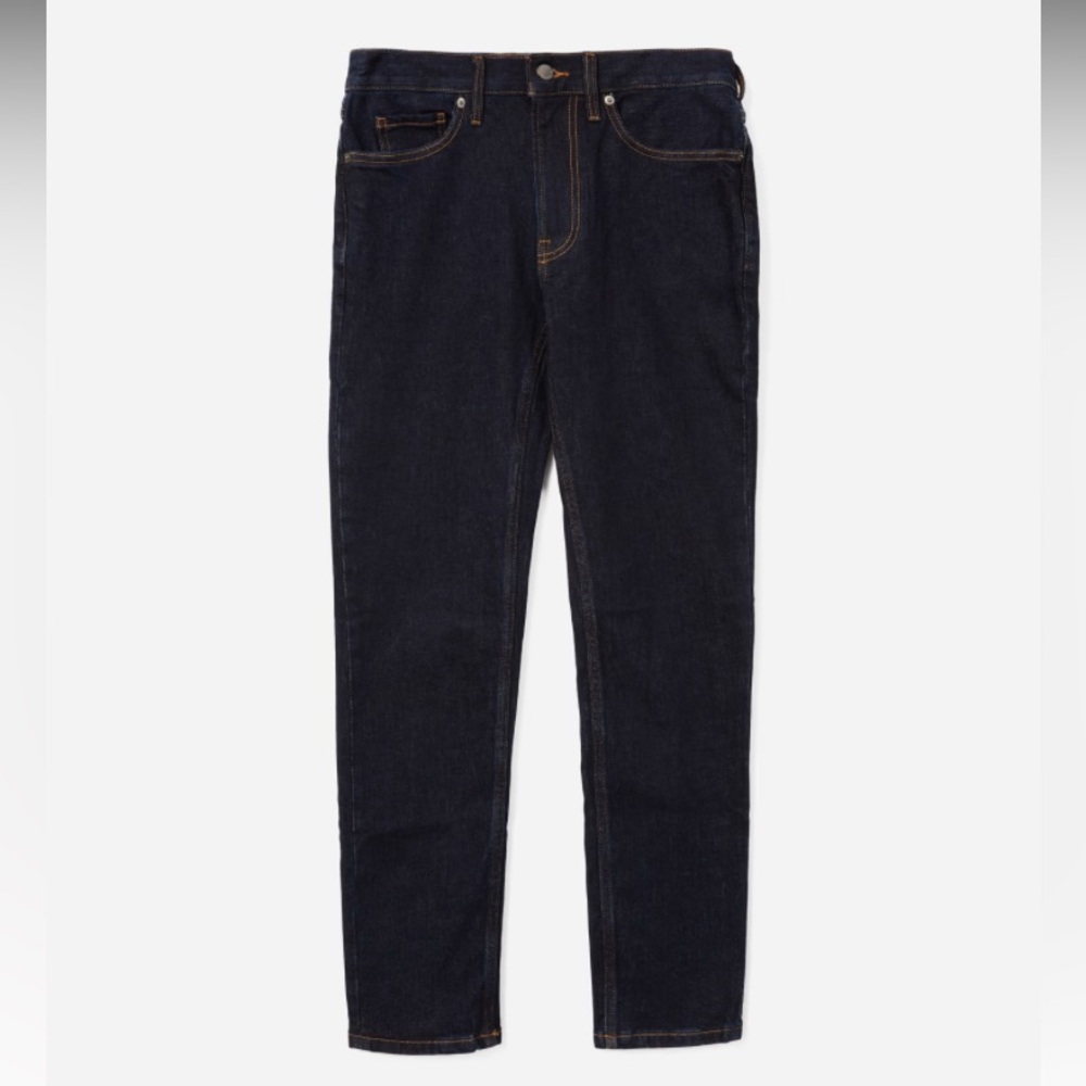 Everlane Organic Cotton Slim Fit Jeans 33x32 Dark Indigo